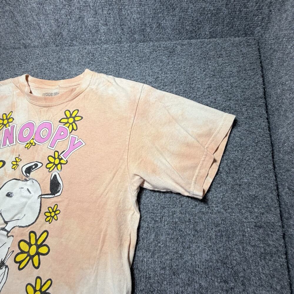 Peanuts SNOOPY Graphic Tie Dye Crop Top (Size M) 2022 Flowers Pink White - Picture 4 of 8